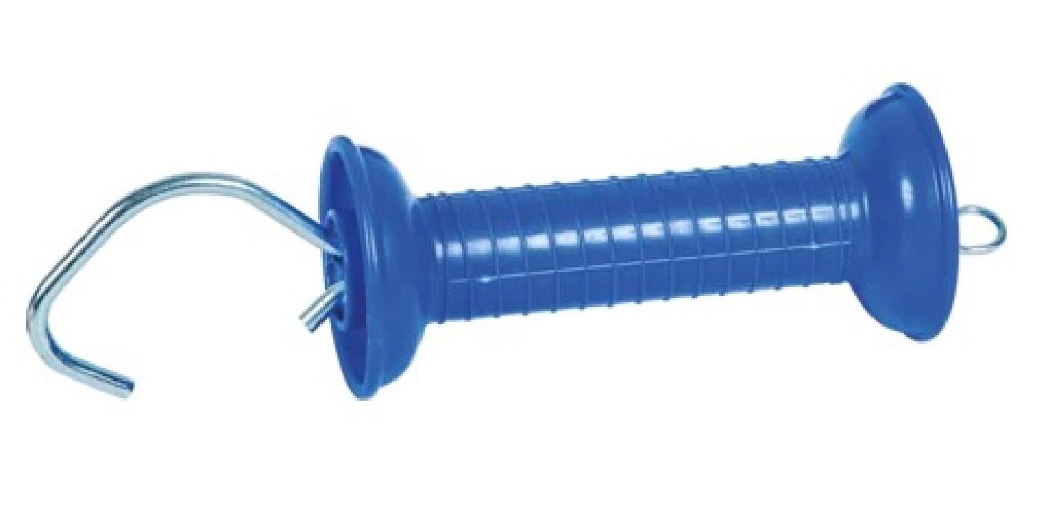 Torgriff m. Zugfeder u.Haken blau