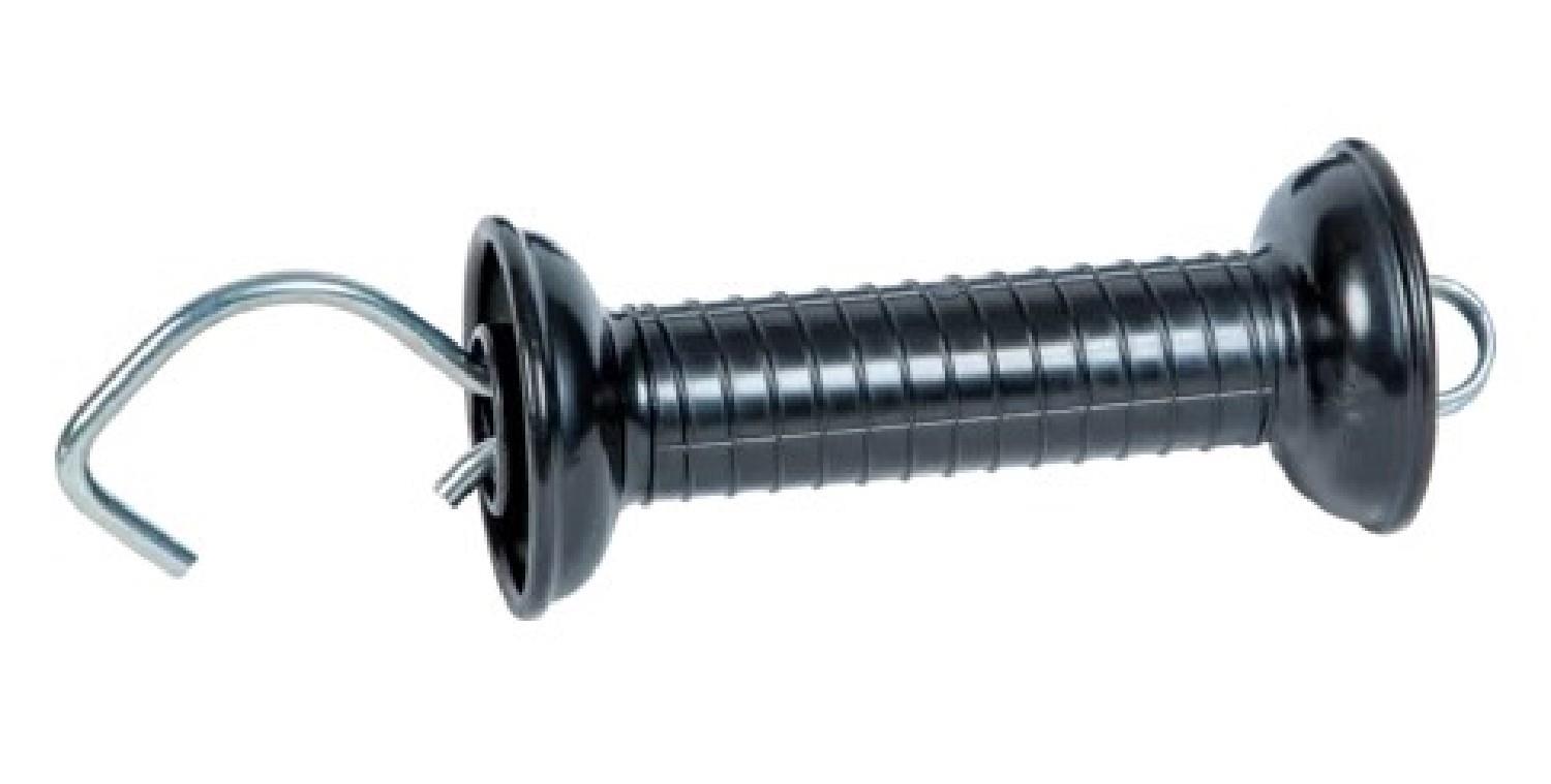 Torgriff, schwarz, mit Haken und Feder